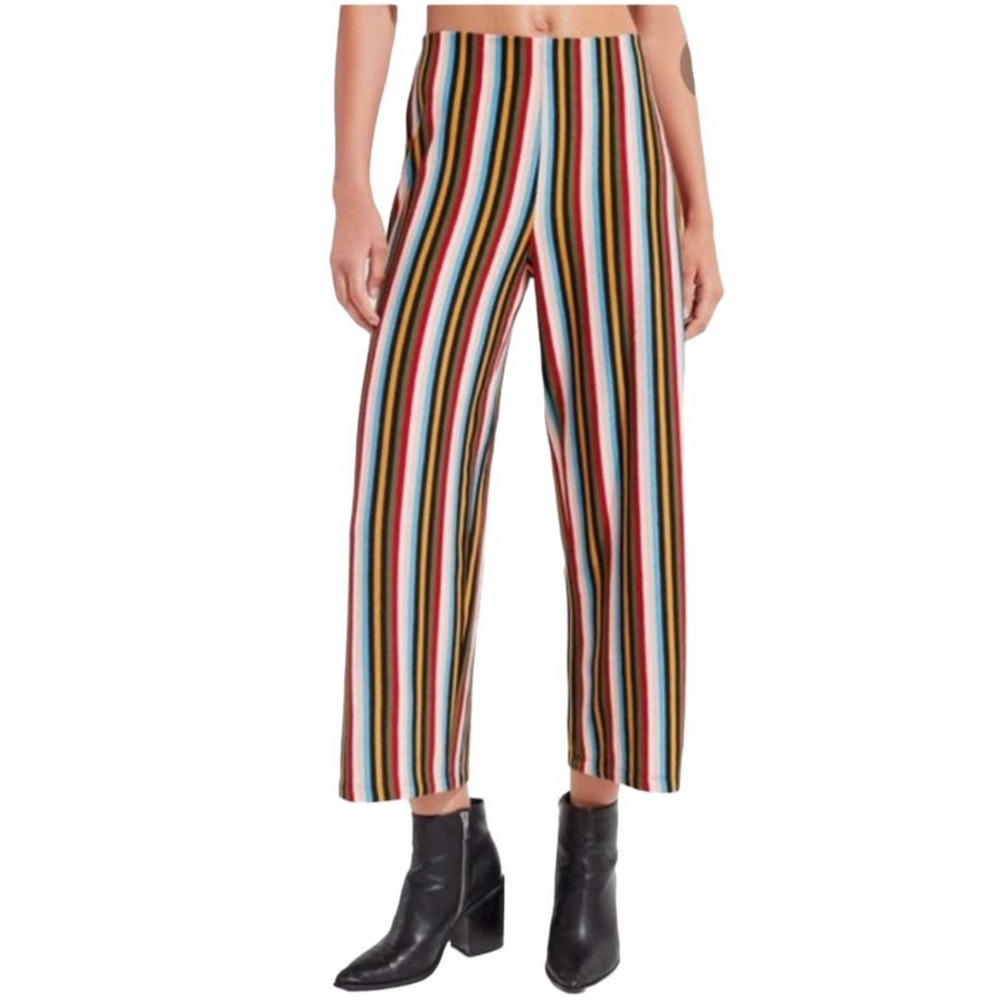 Urban Outfitters striped small knit pull on rainbow cropped pants P 4445